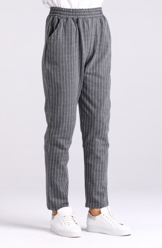 Striped Straight-leg Trousers 3100-03 Anthracite 3100-03