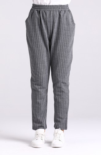 Striped Straight-leg Trousers 3100-03 Anthracite 3100-03