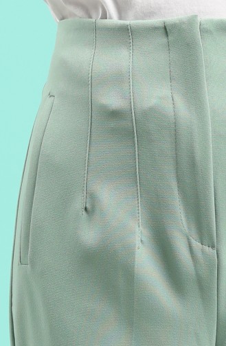 Pocket Detailed Straight Leg Pants 1746-05 Sea Green 1746-05