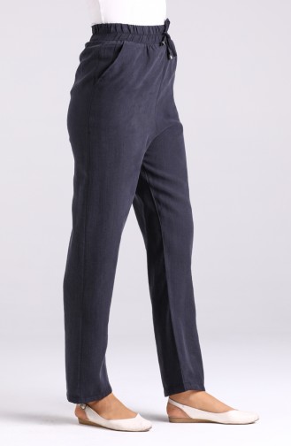 Aerobin Trousers with Fabric Pockets 0555a-01 Navy Blue 0555A-01