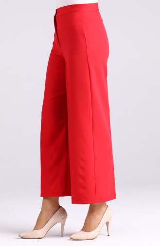 Flared Summer Trousers 1108-14 Red 1108-14
