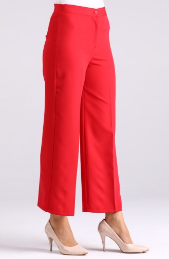 Flared Summer Trousers 1108-14 Red 1108-14