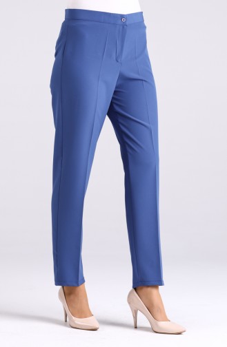 Plus Size Straight Leg Trousers 1110-33 Indigo 1110-33