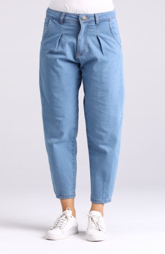 Cepli Mom Jeans Pantolon 5010-01 Kot Mavi