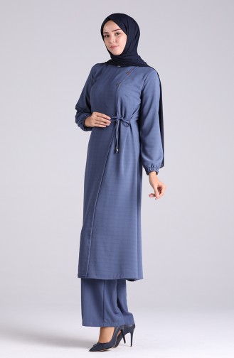 Tie Tunic Trousers Double Suit 6858-03 Indigo 6858-03