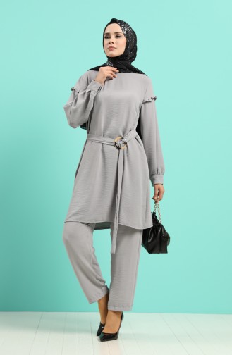 Aerobin Fabric Tunic Trousers Double Suit 1052-01 Gray 1052-01
