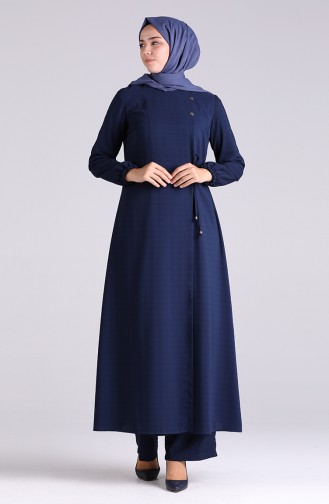 Tie Abaya Trousers Double Suit 6857-02 Navy Blue 6857-02