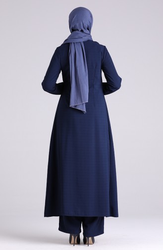 Tie Abaya Trousers Double Suit 6857-02 Navy Blue 6857-02