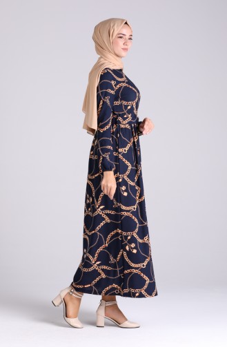 Robe Hijab Bleu Marine 0743B-02
