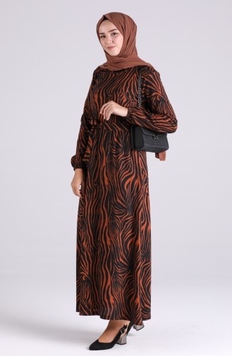 Robe Hijab Couleur brique 5873-01