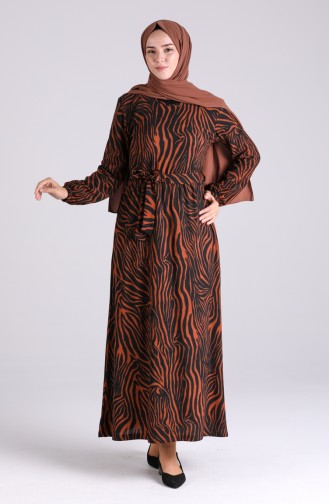 Robe Hijab Couleur brique 5873-01