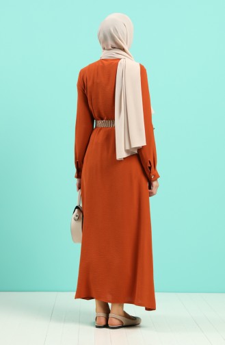 Robe Hijab Couleur brique 3072-03