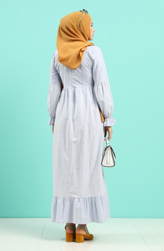 Robe Hijab Bleu 8071-02