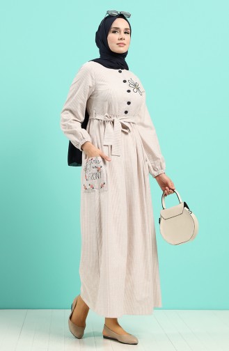 Robe Hijab Beige 8075-02