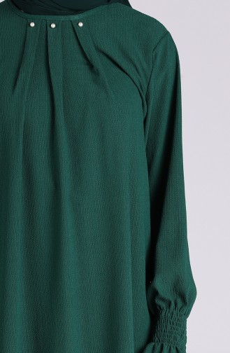 Düz Basic Tunik 0102-04 Zümrüt Yeşili