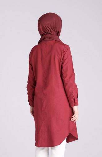 Hakim Yaka Cepli Tunik 2515-08 Bordo