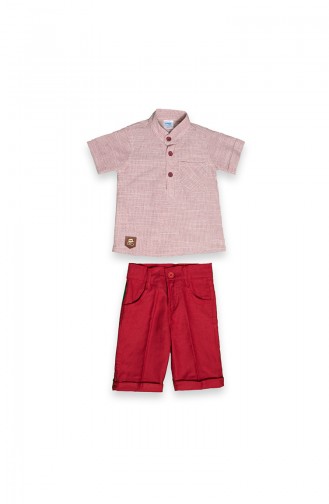 Claret red Baby & Kid Suit 09509-01