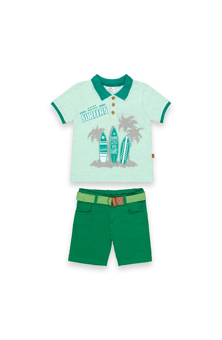 green baby suit