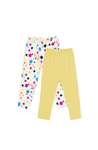 Leggings Enfant et Bébé Jaune 09775-03