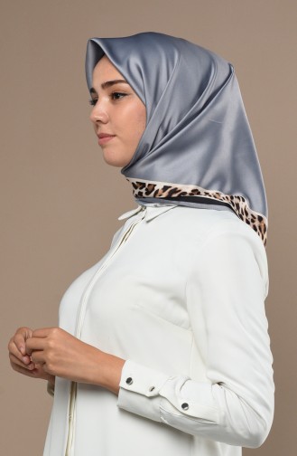 Karaca Dijital Rayon Eşarp 90693-09 Gümüş Gri Siyah