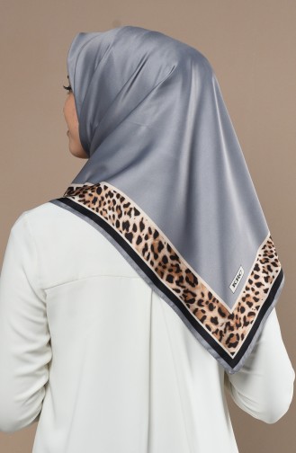 Karaca Dijital Rayon Eşarp 90693-09 Gümüş Gri Siyah