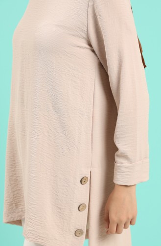 Beige Bluse 8007-07