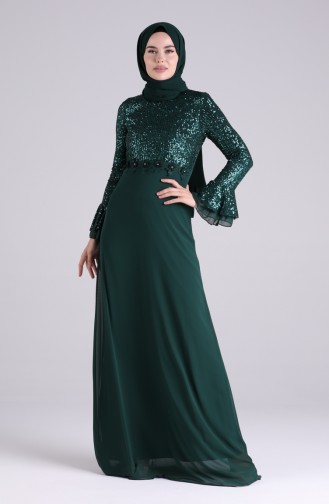 Habillé Hijab Vert emeraude 5901-01