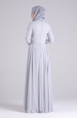 Grau Hijab-Abendkleider 9211-02