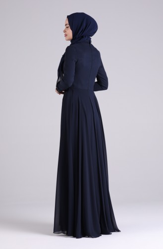 Habillé Hijab Bleu Marine 9211-03