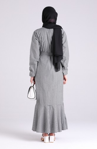 Schwarz Hijab Kleider 4624-01