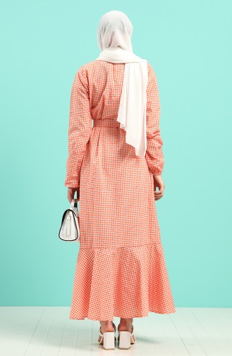 Orange Hijab Kleider 4624-02
