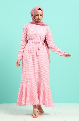 Rosa Hijab Kleider 4624-03