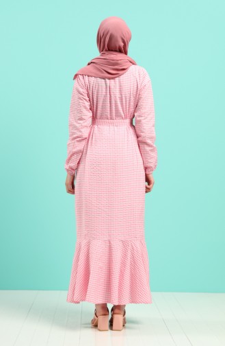 Rosa Hijab Kleider 4624-03