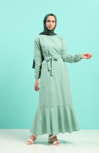 فستان أخضر حشيشي 4624-04