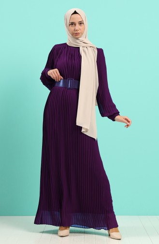 Pleated Dress 7686-01 Purple 7686-01