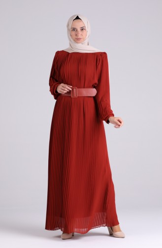 Robe Hijab Couleur brique 7686-02
