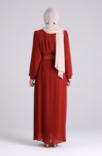 Robe Hijab Couleur brique 7686-02
