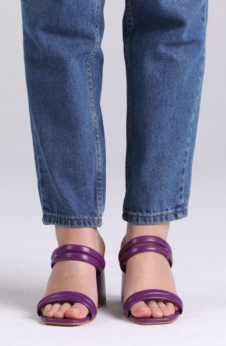 Purple Summer slippers 0830-04