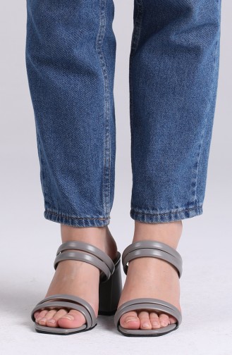 Gray Summer slippers 0830-05