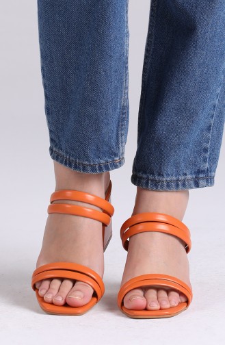 Orange Summer slippers 0830-07