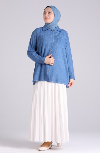 Indigo Overhemdblouse 4007-05