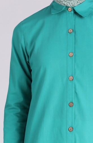 Düğmeli Gömlek 3071-01 Yeşil