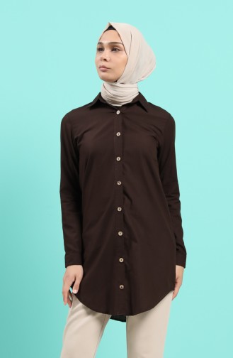 Brown Overhemdblouse 3071-02