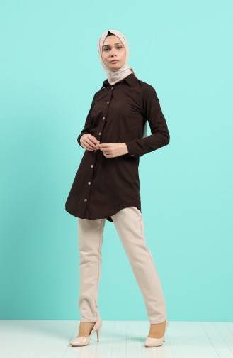 Brown Overhemdblouse 3071-02