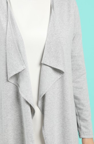 Cardigan Décontracté à Deux Fils 3136A-01 Gris 3136A-01