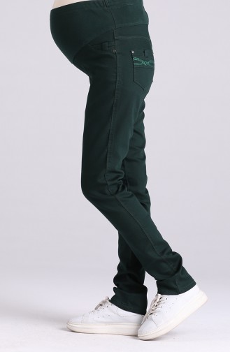 Plus Size Maternity Jeans 0369-01 Emerald Green 0369-01
