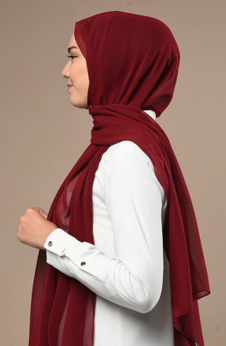 Düz Multi Şifon Şal 90640-19 Bordo