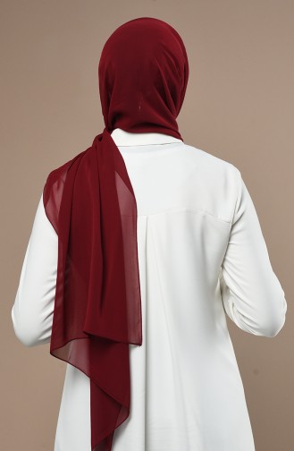 Düz Multi Şifon Şal 90640-19 Bordo