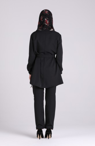 Belted Tunic Trousers Double Suit 30391-01 Black 30391-01