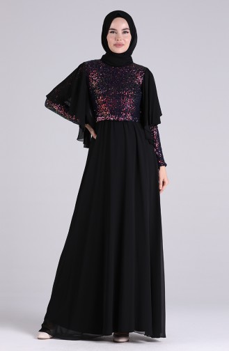 Weinrot Hijab-Abendkleider 9536-02